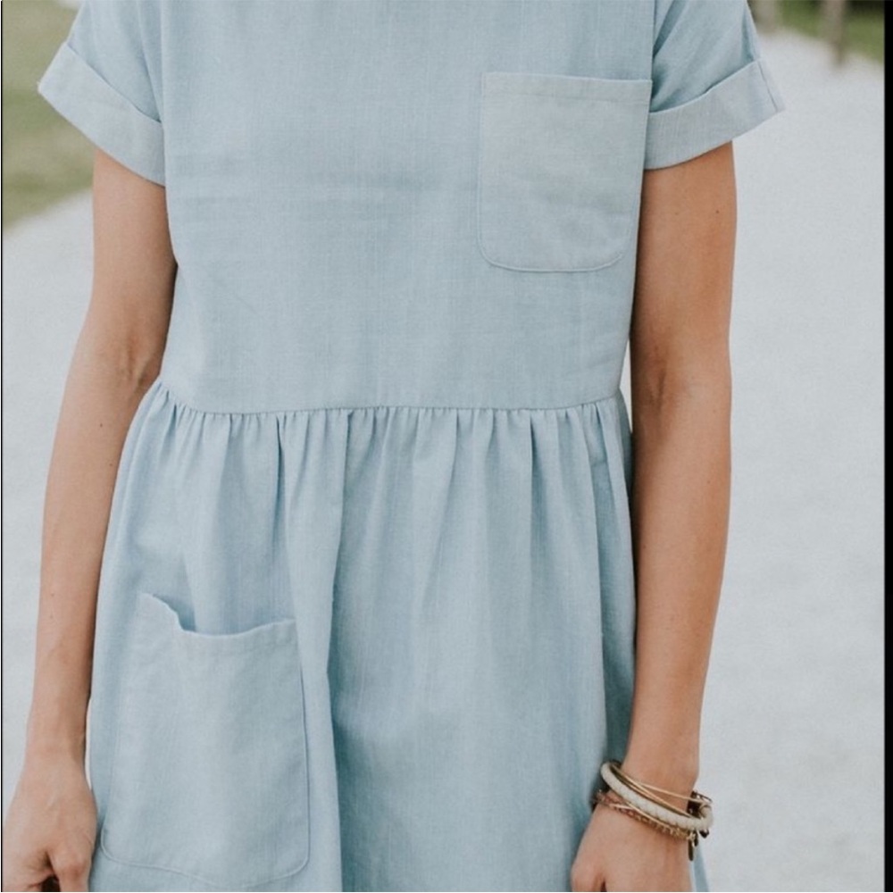 Roolee Dublin Pocket Dress in Blue
